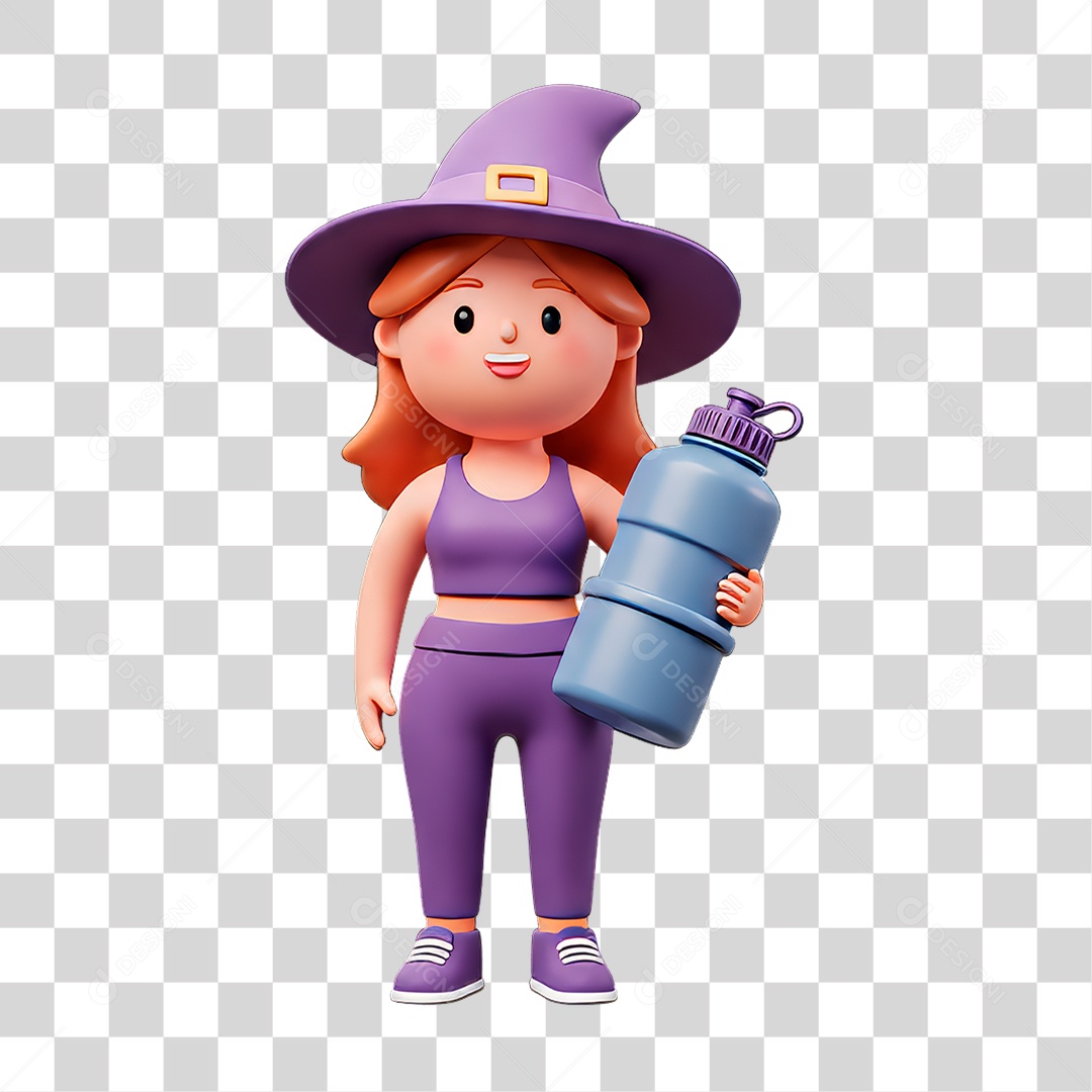 Personagem de Halloween Bruxa PNG Transparente