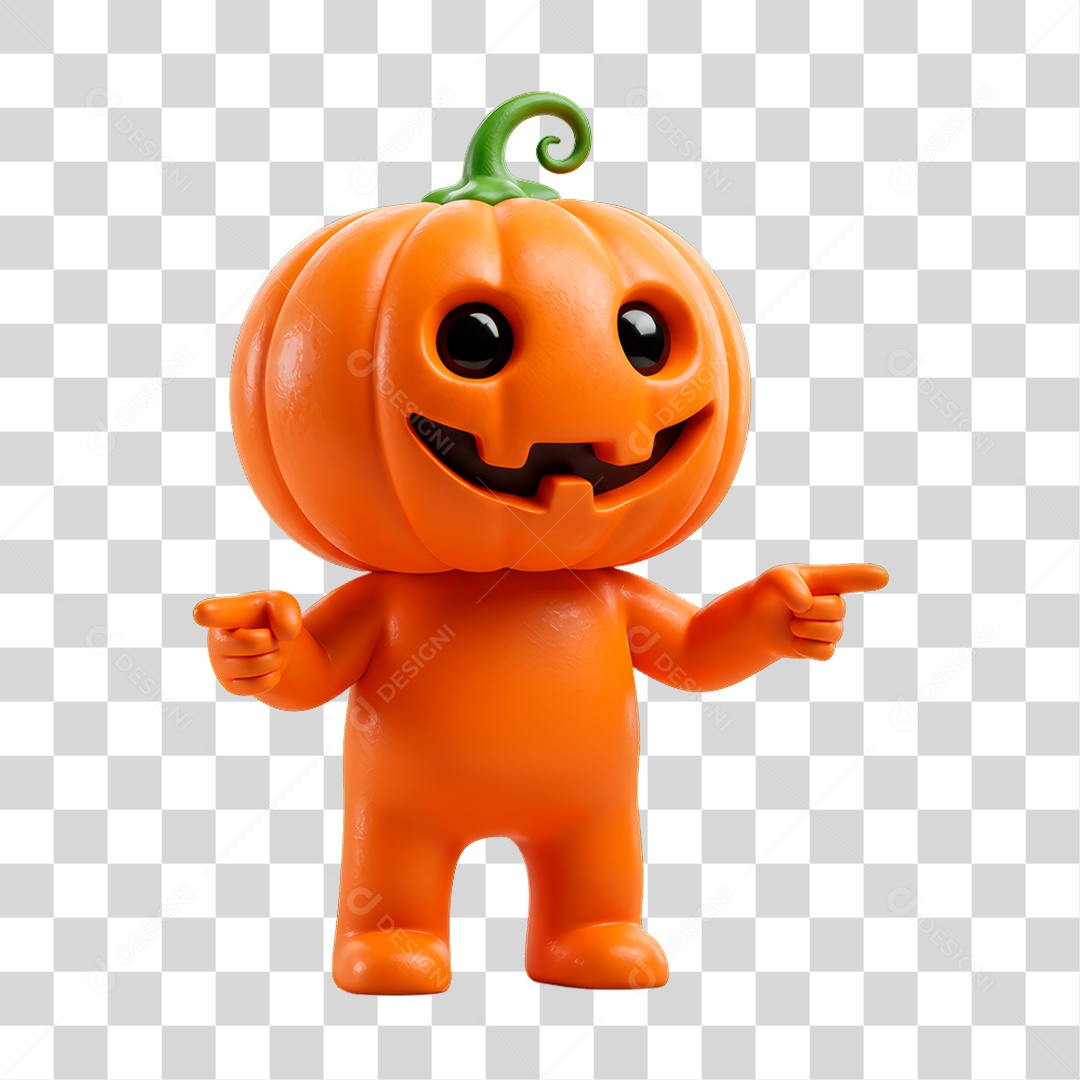 Personagem de Halloween Abobora PNG Transparente