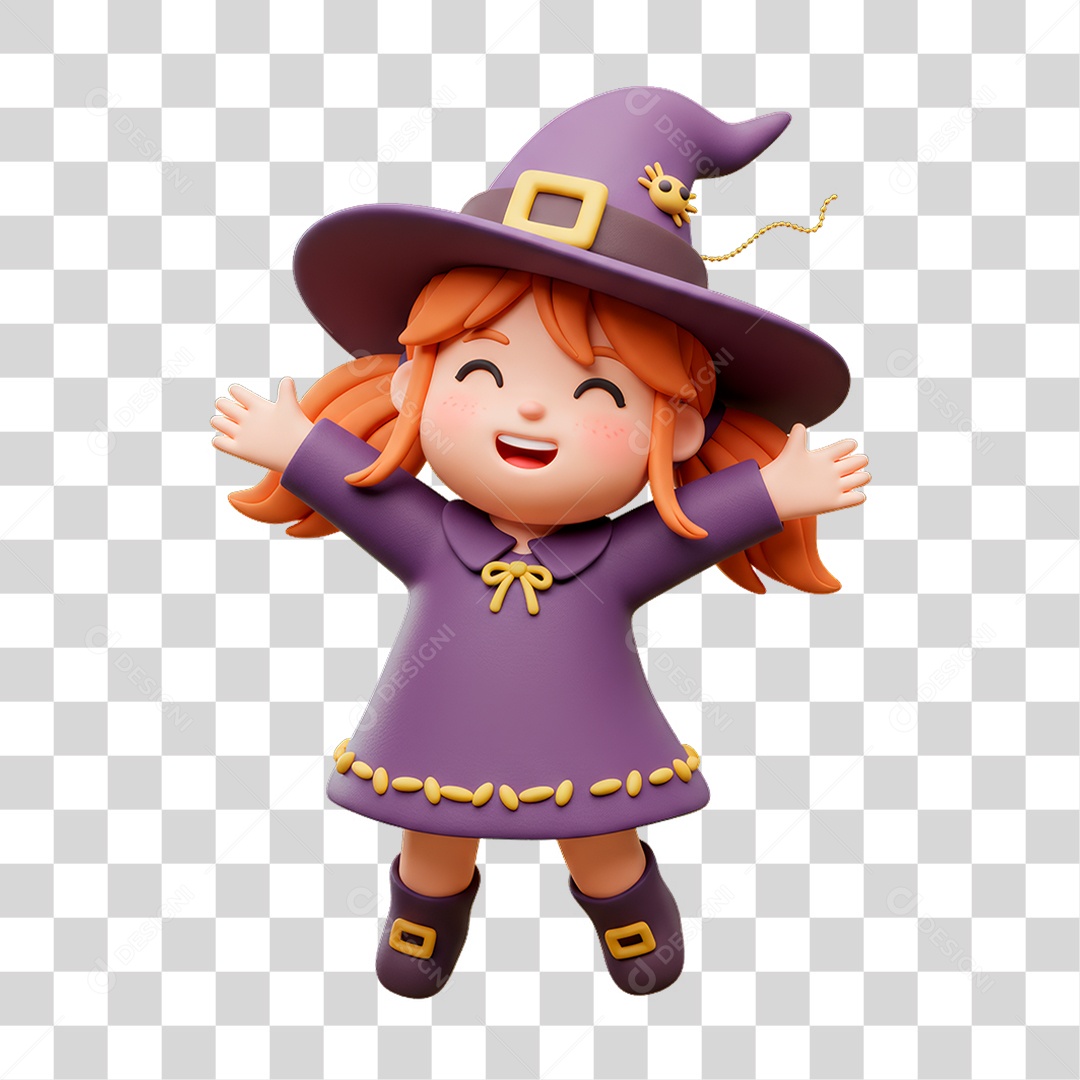 Personagem de Halloween Bruxa PNG Transparente