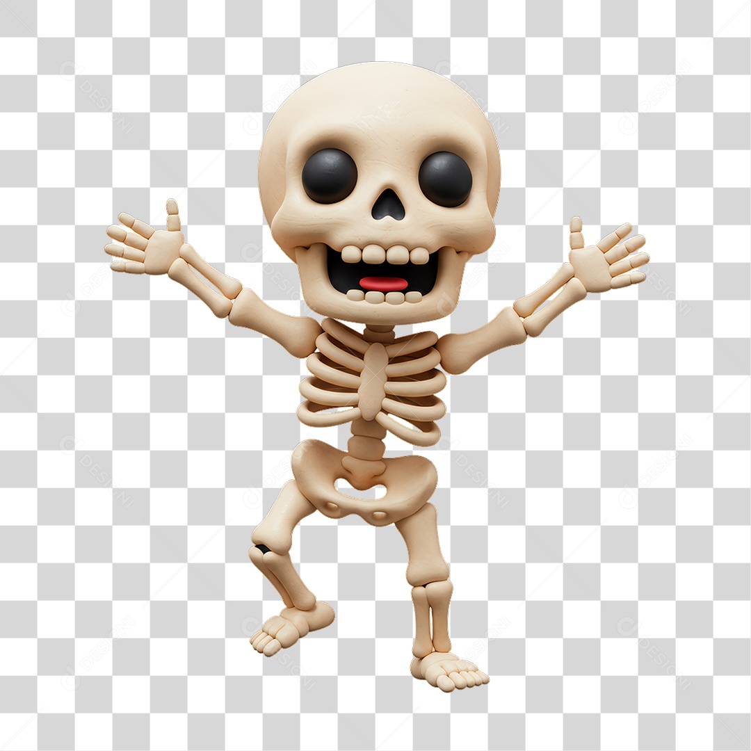 Personagem de Halloween Esqueleto PNG Transparente