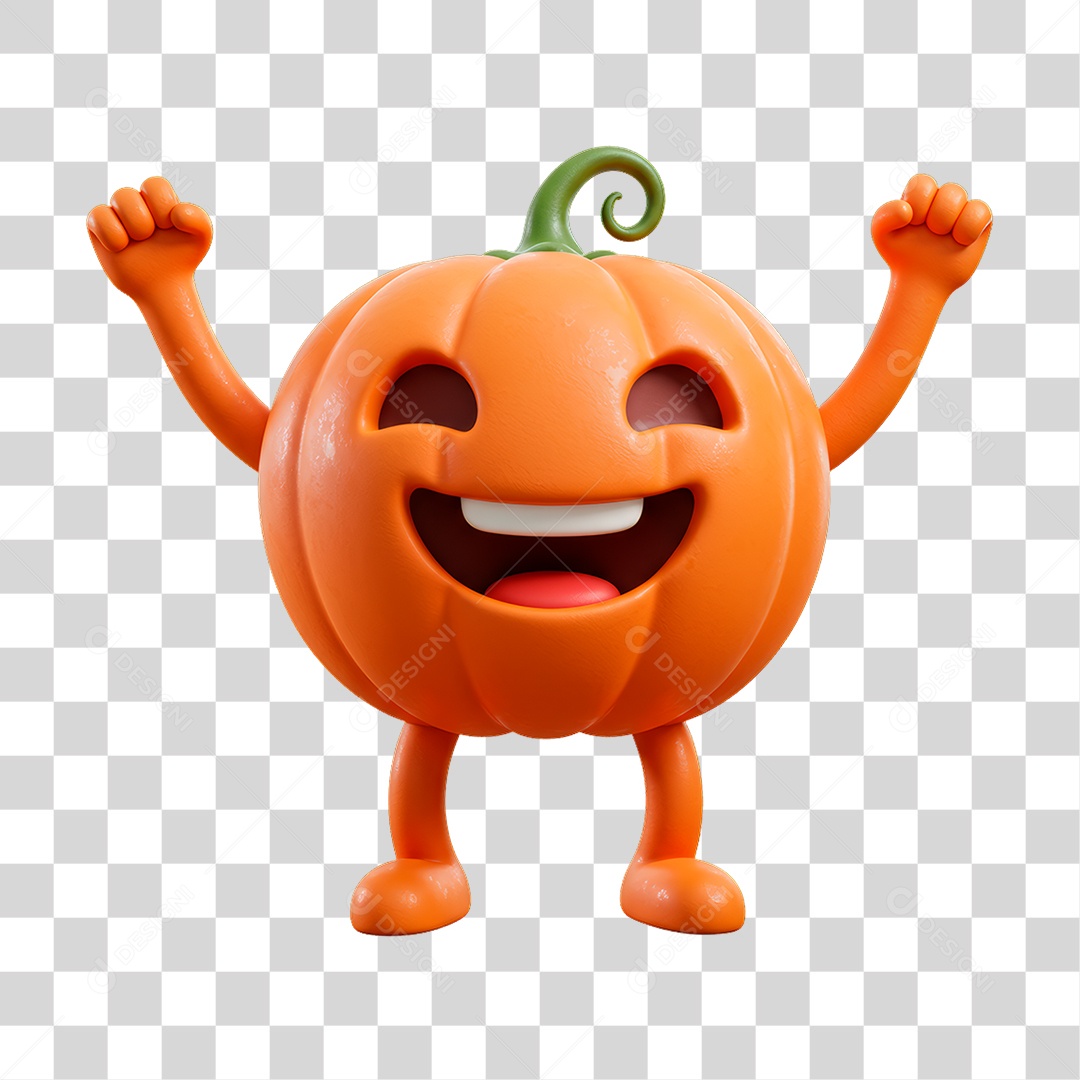 Personagem de Halloween Abobora PNG Transparente