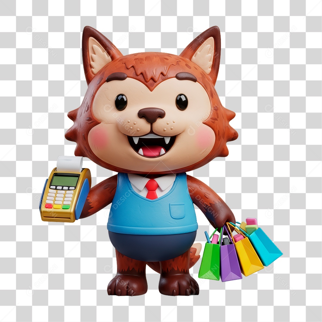 Personagem de Halloween Lobo Mal PNG Transparente