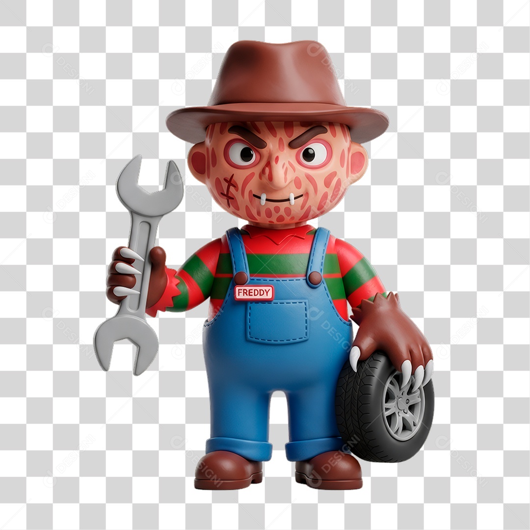 Personagem de Halloween Freddy Krueger PNG Transparente