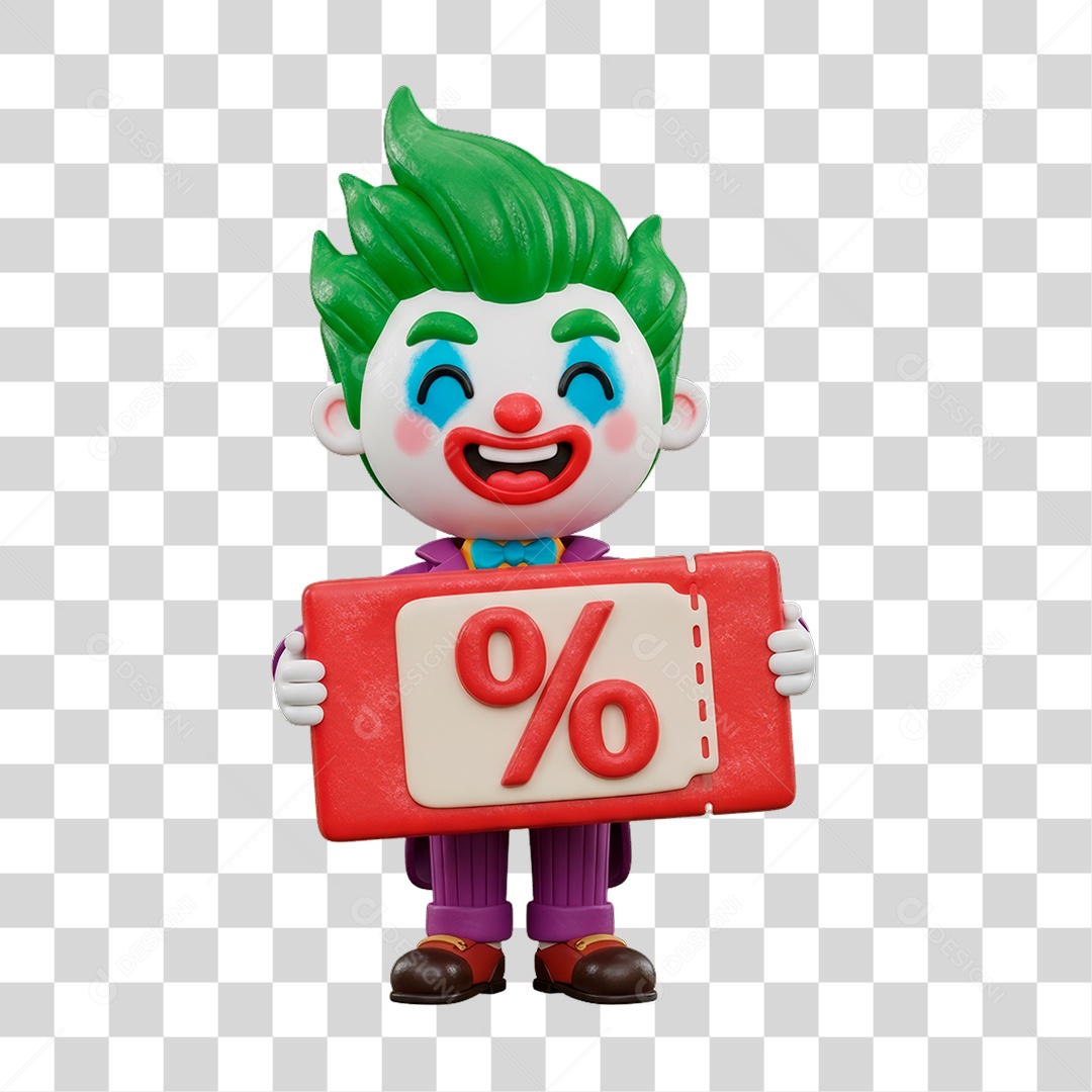 Personagem de Halloween Coringa PNG Transparente