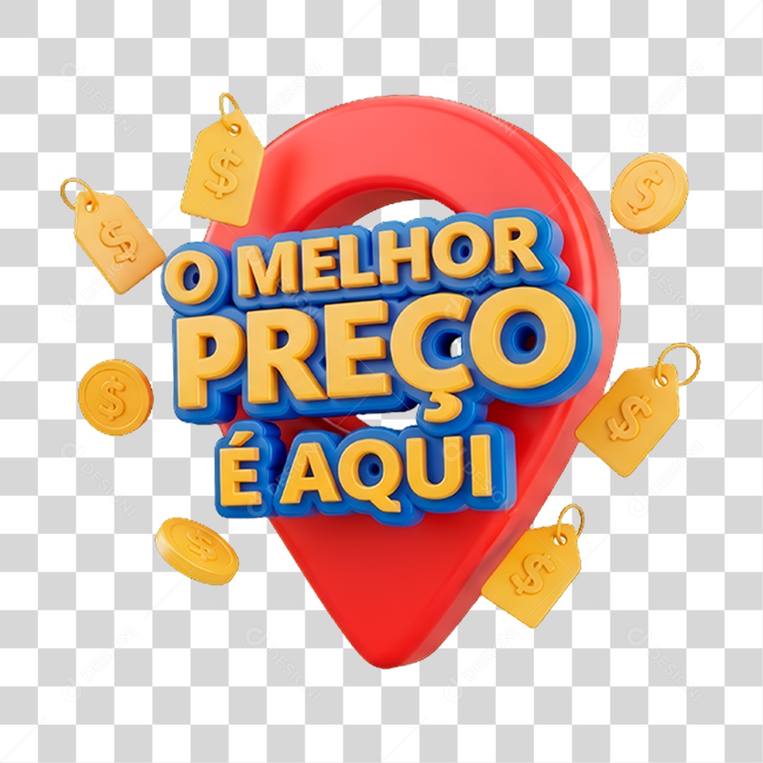 Selo 3D Melhor Preço é Aqui PNG Transparente
