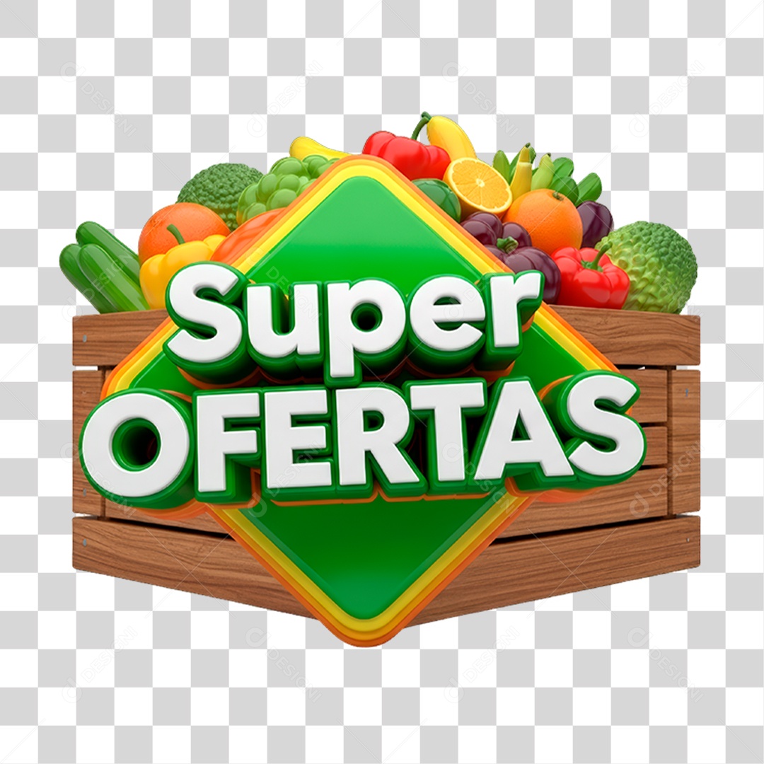 Selo 3D Super Ofertas PNG Transparente