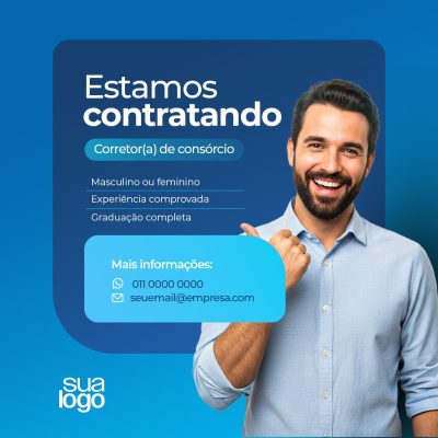 Estamos Contratando Correto de Consórcio PSD Editável