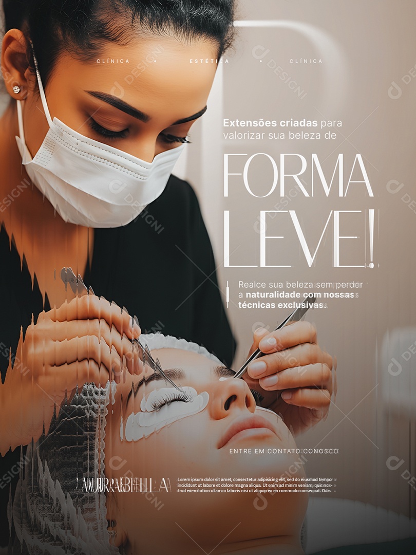 Estética Extensões Criadas para Valorizar sua Beleza Social Media PSD Editável