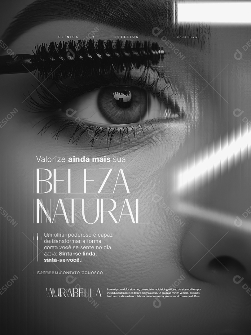 Estética Valorize Ainda Mais sua Beleza Natural Social Media PSD Editável