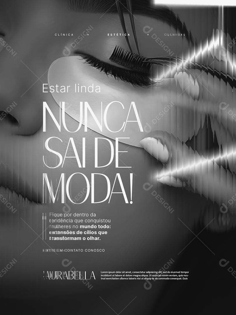 Estética Estar Linda Nunca Sai de Moda Social Media PSD Editável