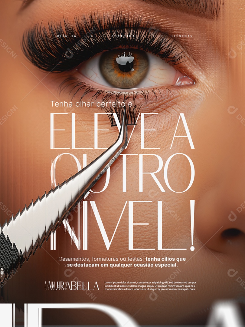 Estética Tenha Olhar Perfeito Social Media PSD Editável