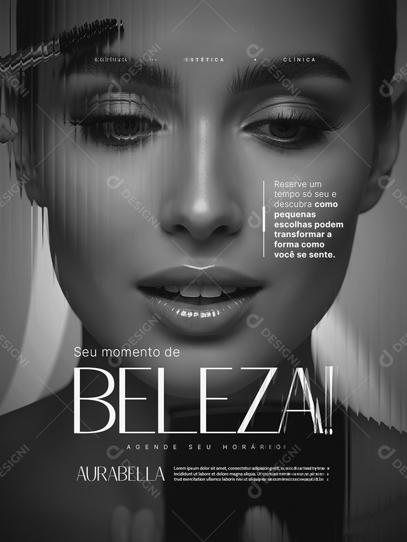 Estética Seu Momento de Beleza Social Media PSD Editável