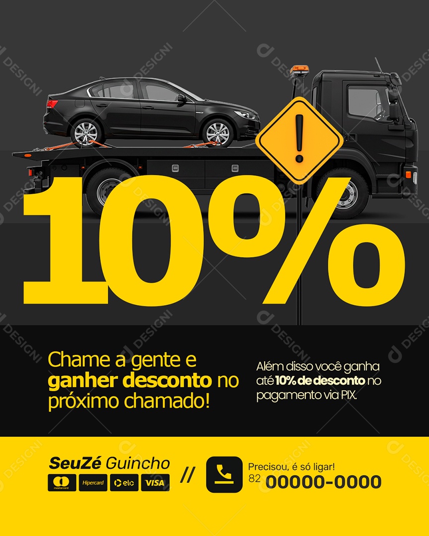 Guincho Chame a Gente e Ganhe Desconto Social Media PSD Editável