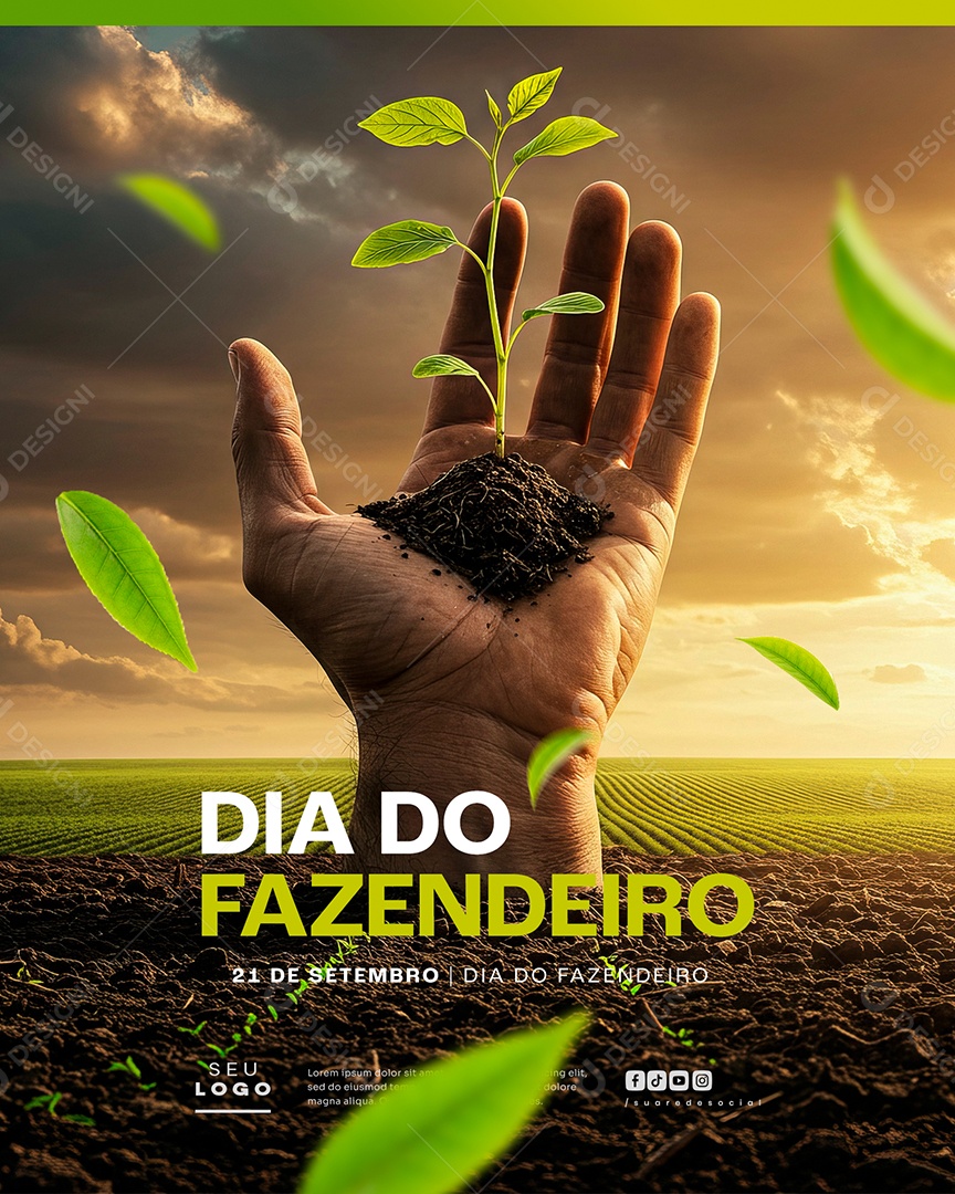 Dia do Fazendeiro 21 de Setembro Social Media PSD Editável
