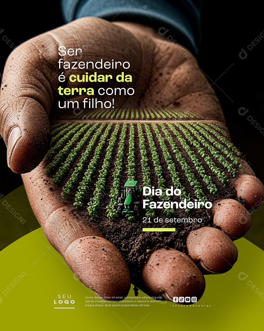 Dia do Fazendeiro 21 de Setembro Social Media PSD Editável