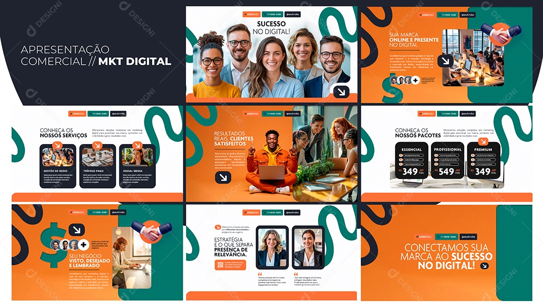 Apresentação Comercial Marketing Digital PSD Editável