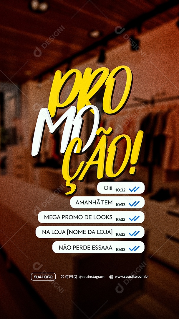 Story Promoção Loja de Roupas Social Media PSD Editável