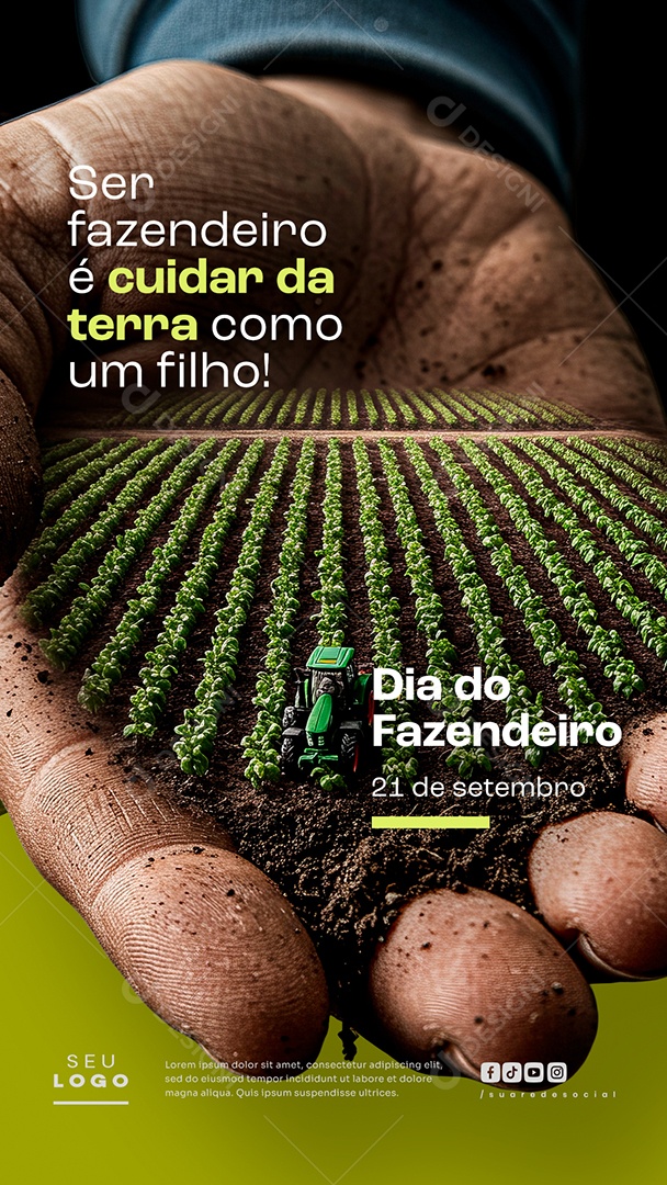 Story Dia do Fazendeiro 21 de Setembro Social Media PSD Editável