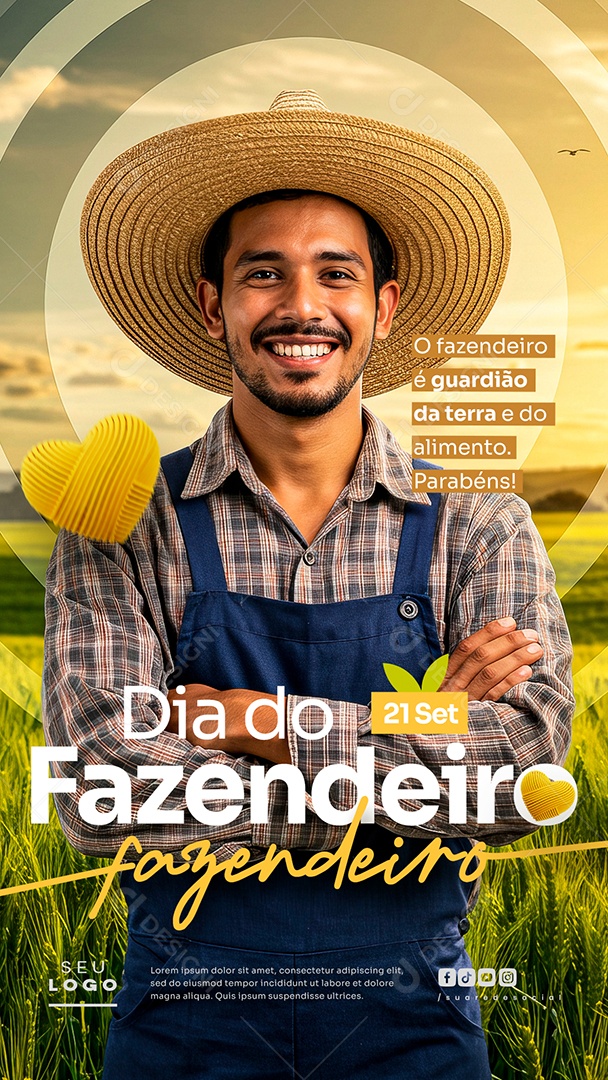 Story Dia do Fazendeiro 21 de Setembro o Fazendeiro é Guardião Social Media PSD Editável