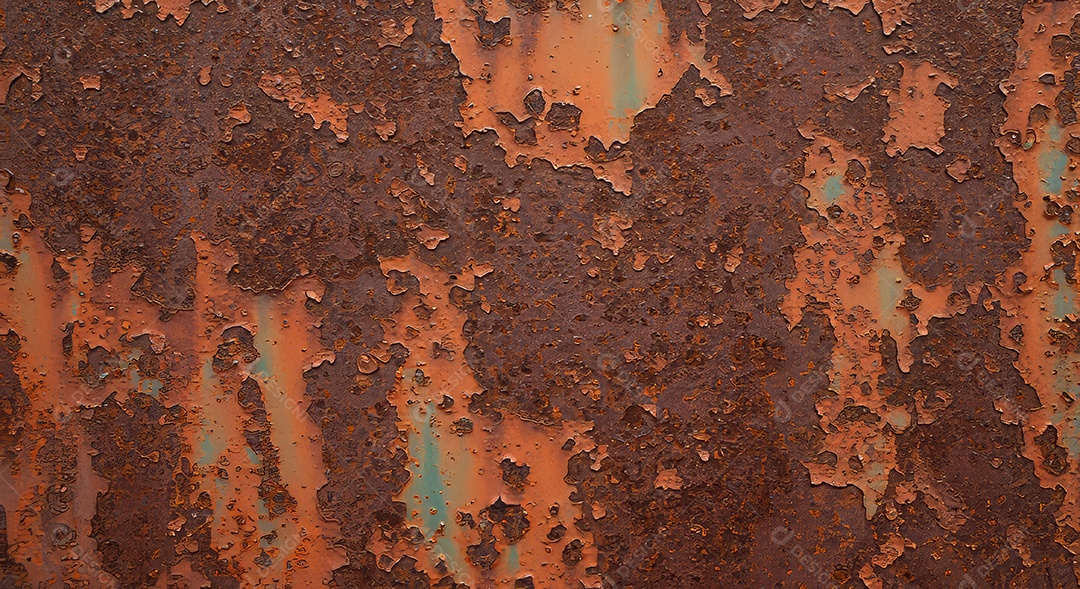 Textura de uma superfície de metal enferrujada.