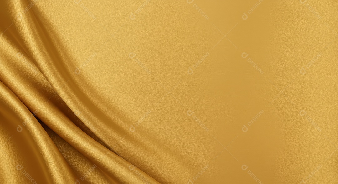 Textura de um tecido de seda dourada conhecido por seu brilho suave e luxuoso.