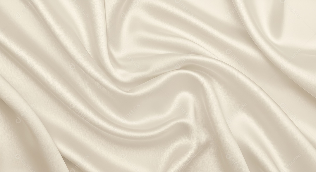 Textura de um tecido de seda branca conhecido por seu brilho suave e luxuoso.