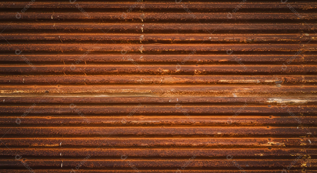 Textura de um perfil de ferro enferrujado.