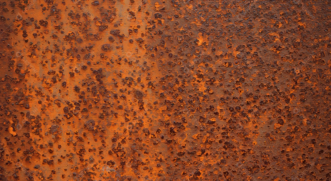 Textura de um perfil de ferro enferrujado.