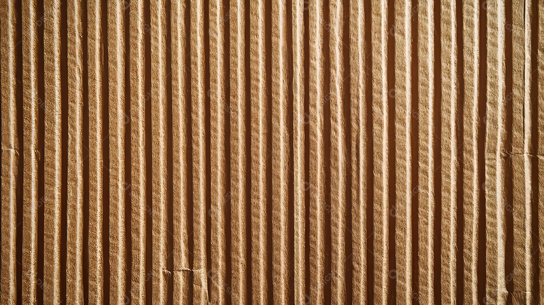 Textura de uma superfície de um papelão ondulado.