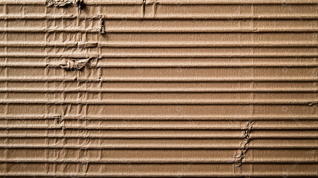 Textura de uma superfície de um papelão ondulado.