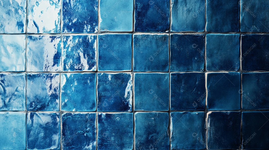 Textura de fundo azul e preto mosaico parede.