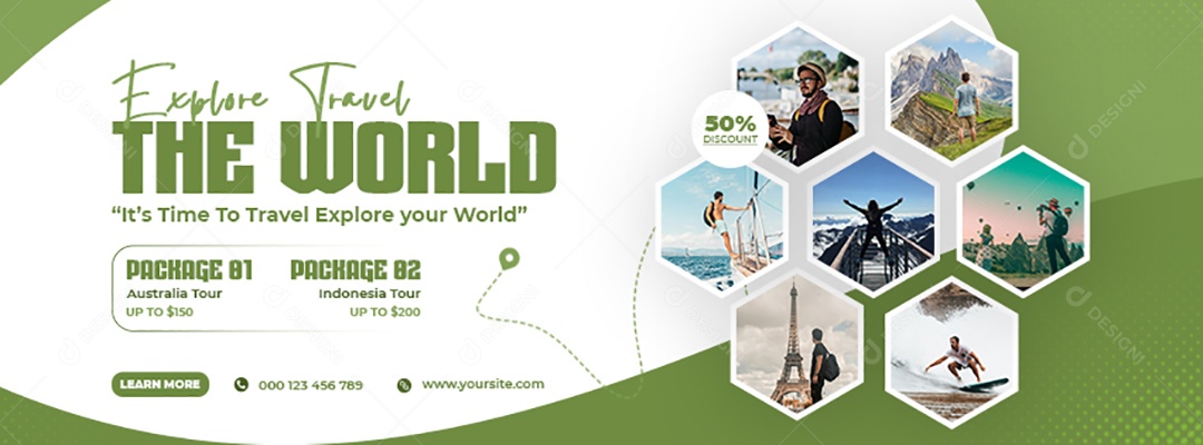 Banner Agência de Viagem Social Media PSD Editável