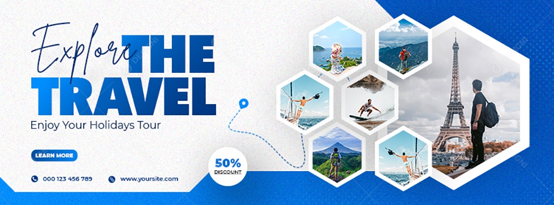 Banner Agência de Viagem Social Media PSD Editável