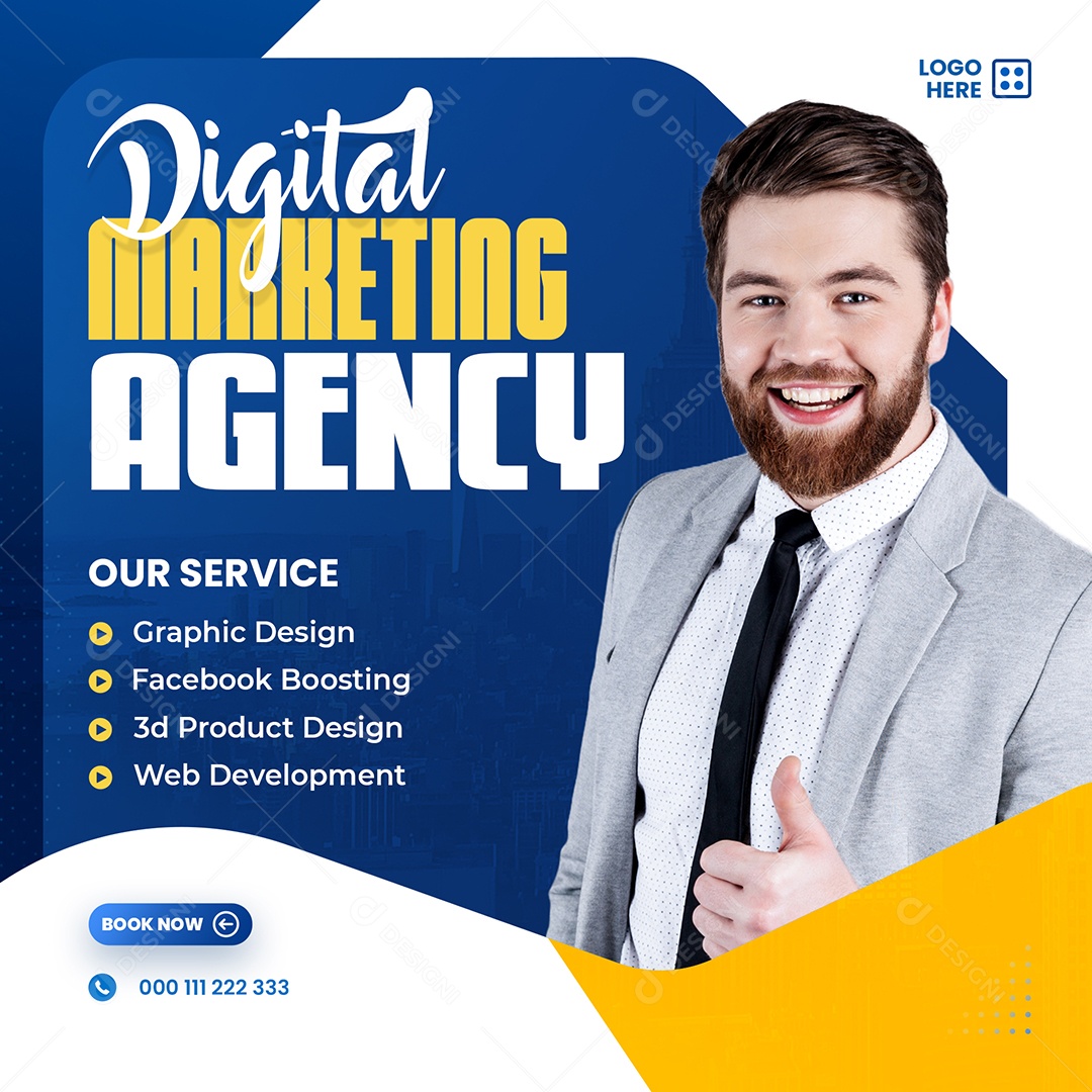 Agência de Marketing Social Media PSD Editável