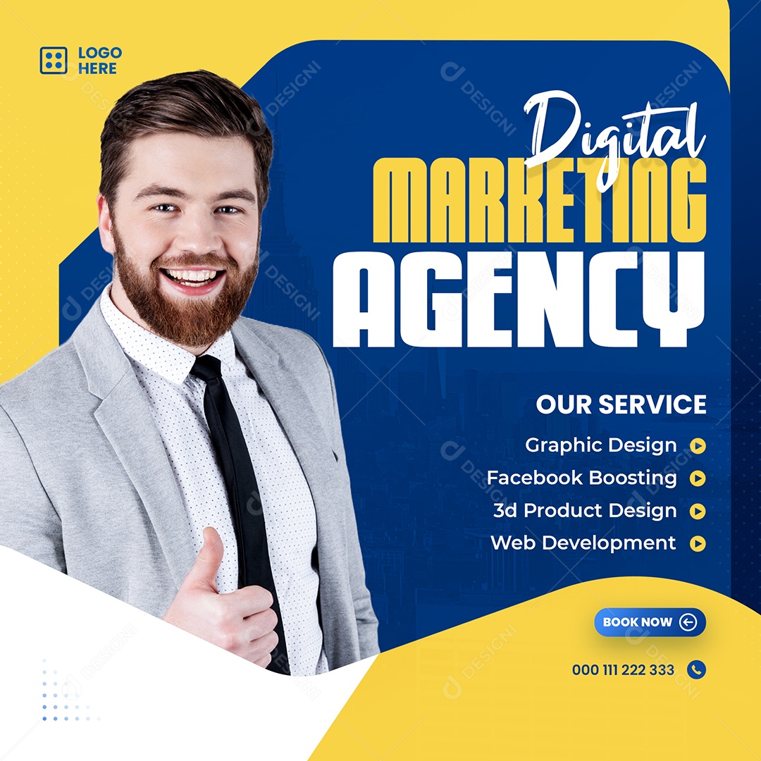 Agência de Marketing Social Media PSD Editável