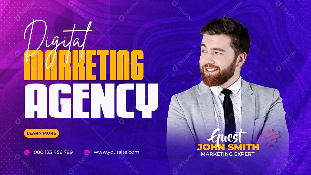 Agência de Marketing Social Media PSD Editável