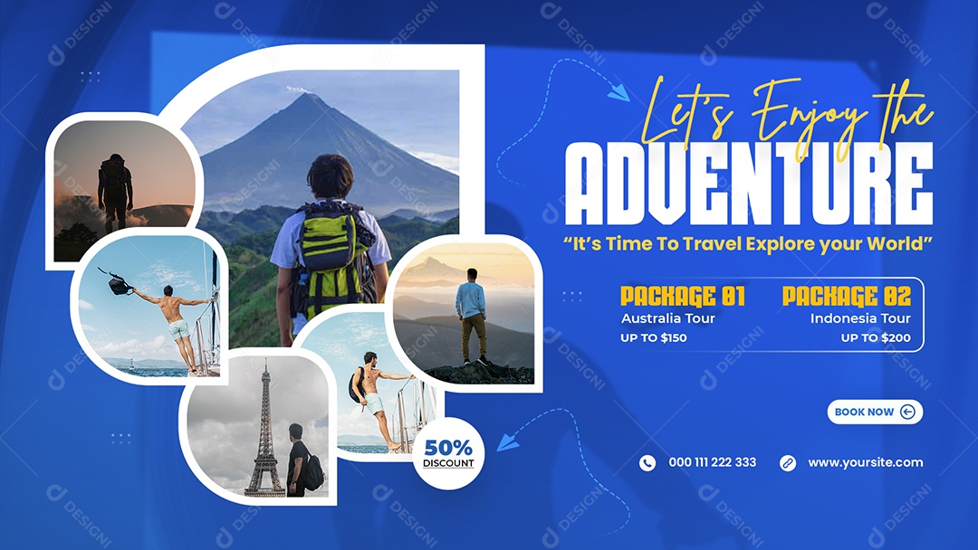 Agência de Viagem Social Media PSD Editável