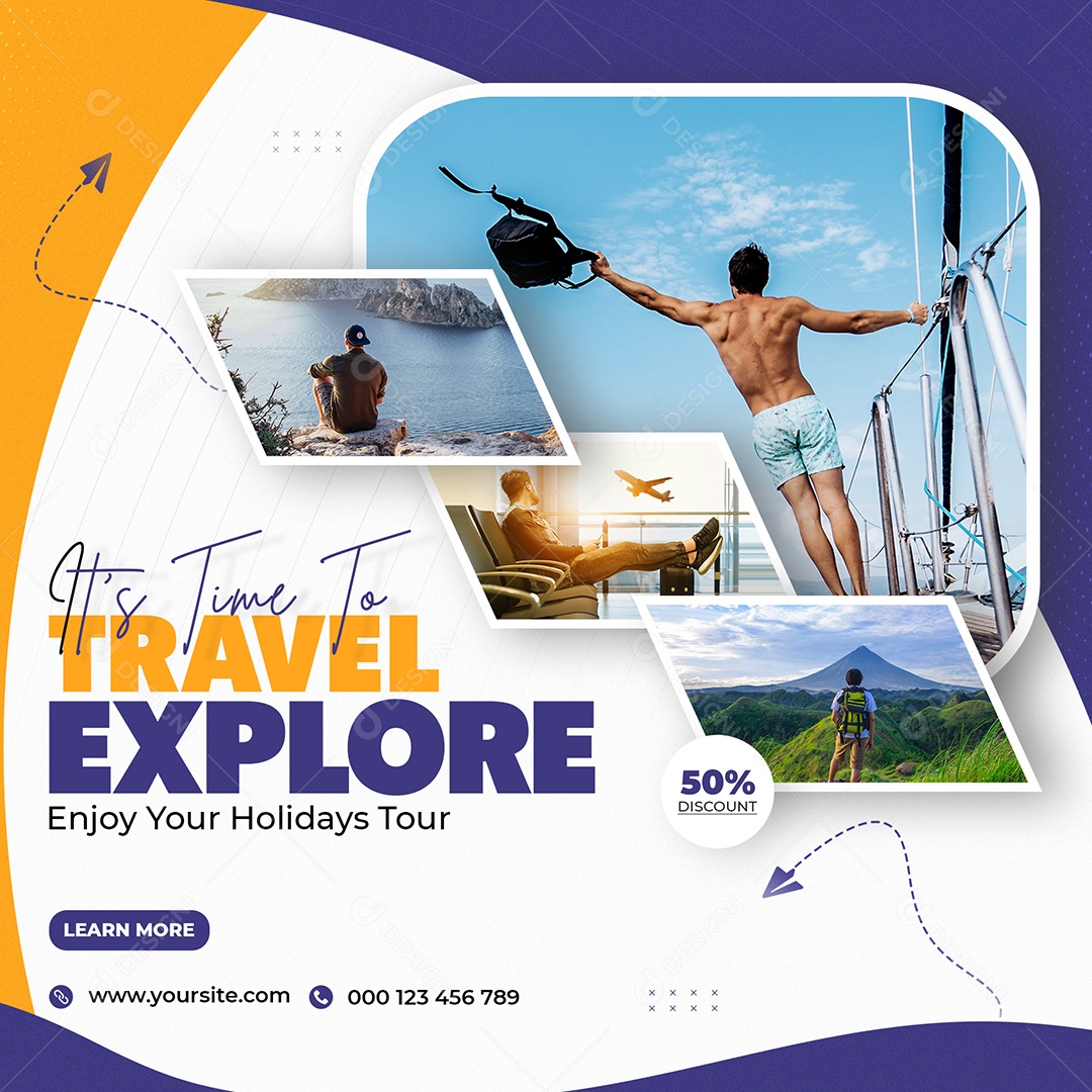 Agência de Viagem Social Media PSD Editável