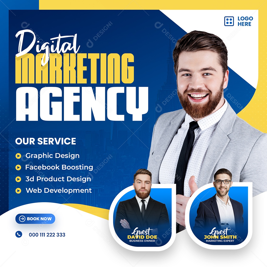 Agência de Marketing Social Media PSD Editável