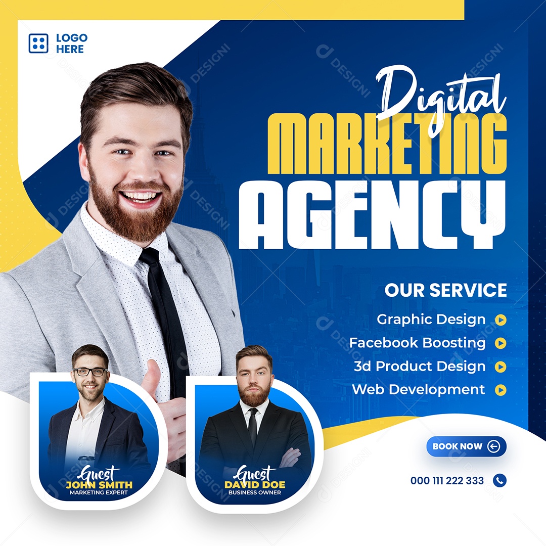 Agência de Marketing Social Media PSD Editável