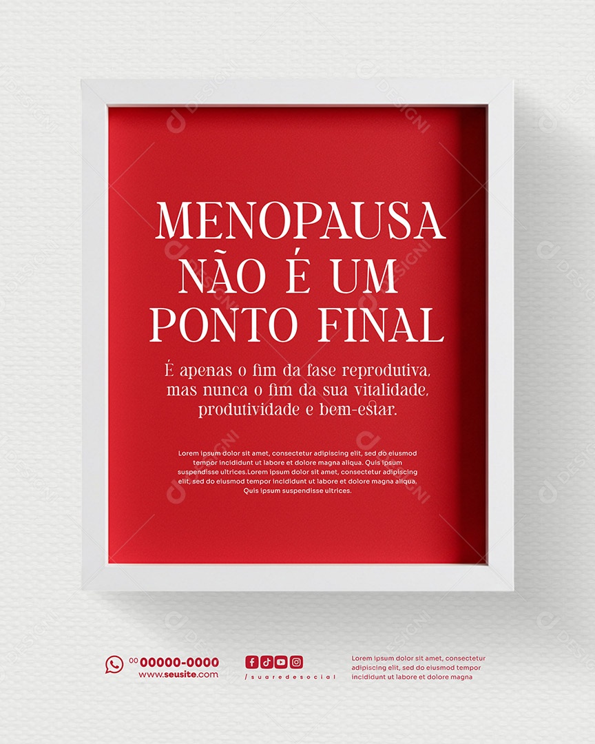 Ginecologista Menopausa Não é Um Ponto Final Social Media PSD Editável
