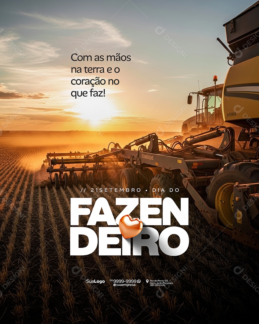 Dia Do Fazendeiro 21 De Setembro Social Media PSD Editável