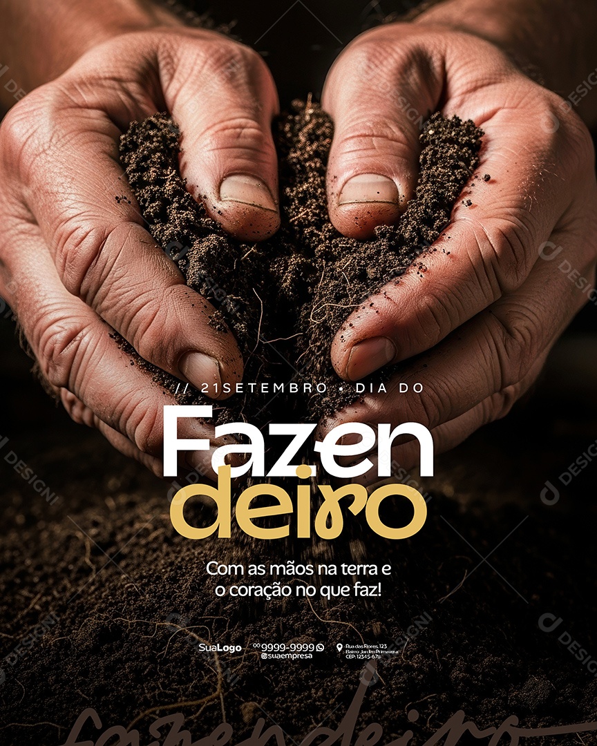 Dia Do Fazendeiro 21 De Setembro Social Media PSD Editável