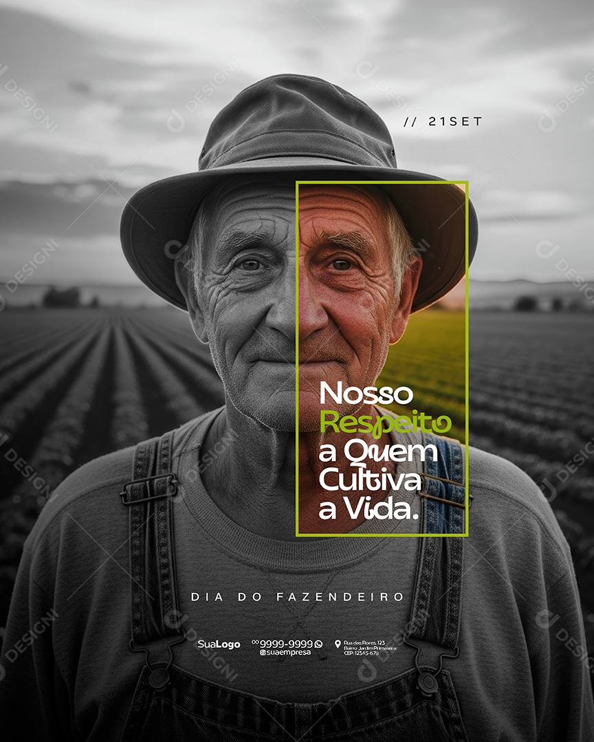 Dia Do Fazendeiro 21 De Setembro Social Media PSD Editável