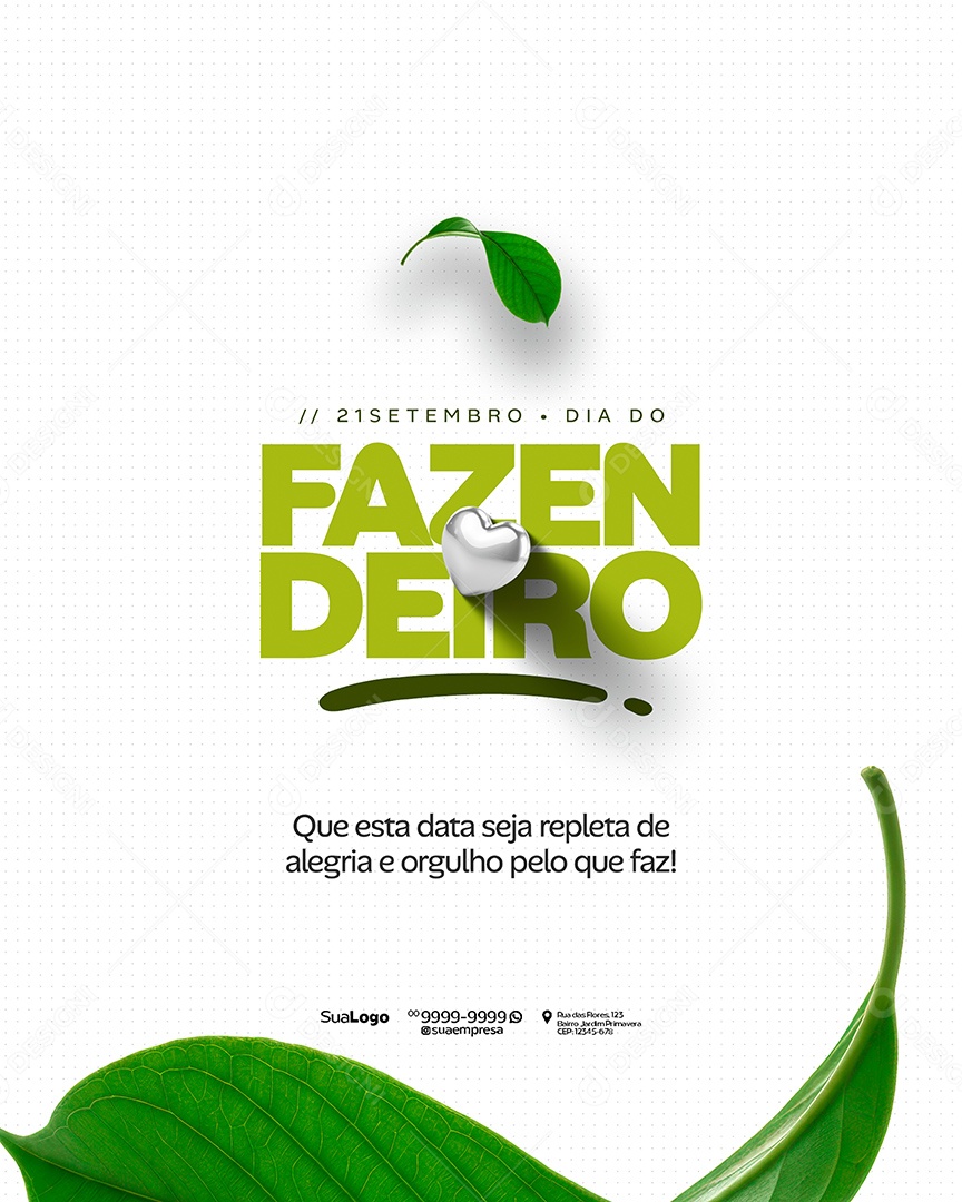 Dia Do Fazendeiro 21 De Setembro Social Media PSD Editável