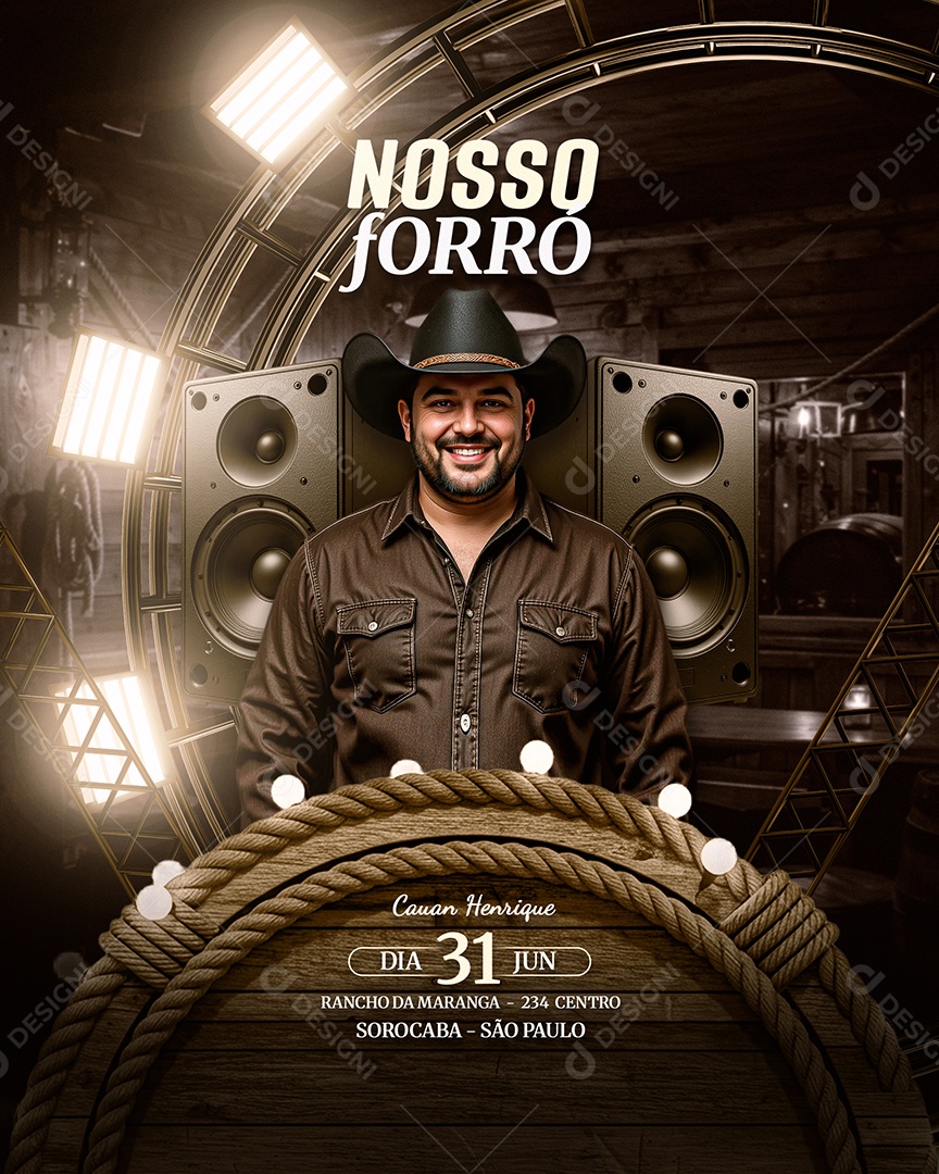 Feed Flyer Nosso Forró  31 Social Media PSD Editável