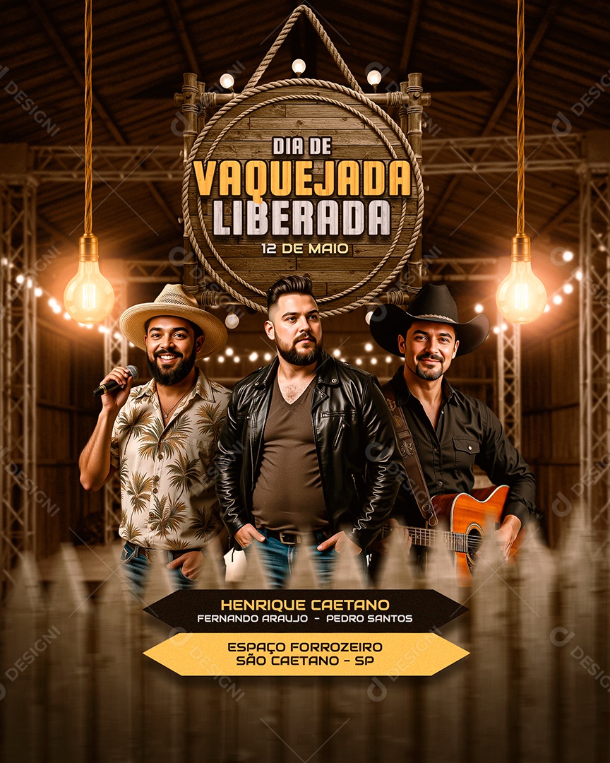 Feed Flyer Vaquejada Liberada Social Media PSD Editável