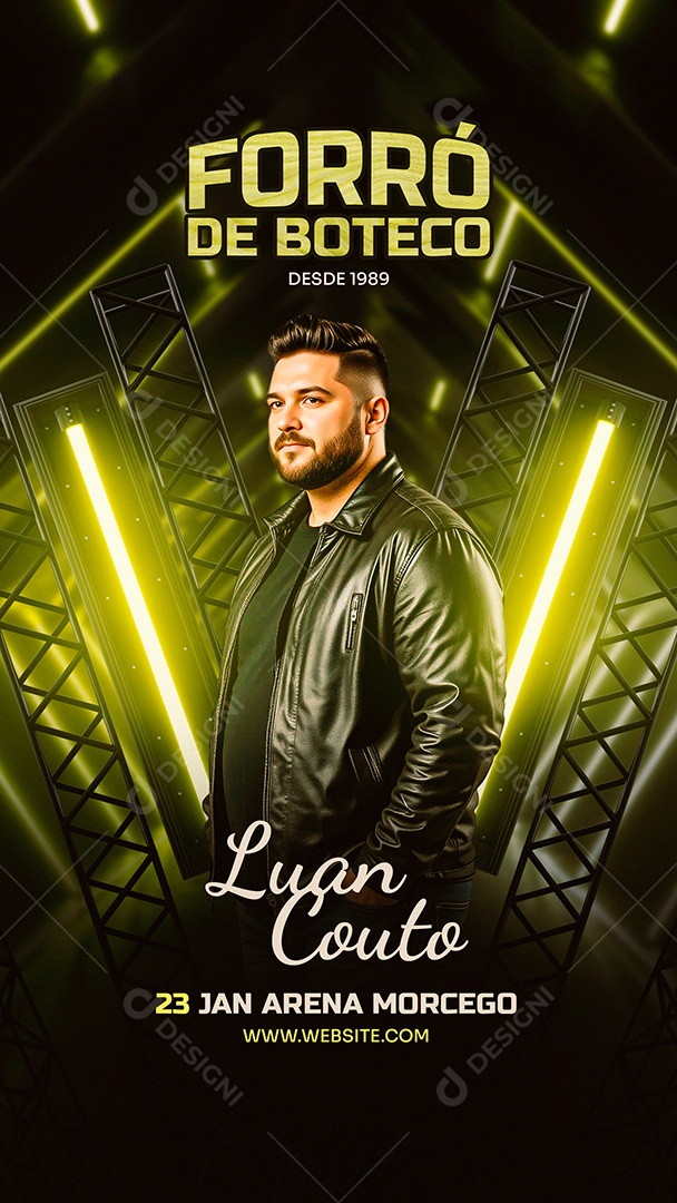 Story Flyer Forró de Boteco Social Media PSD Editável