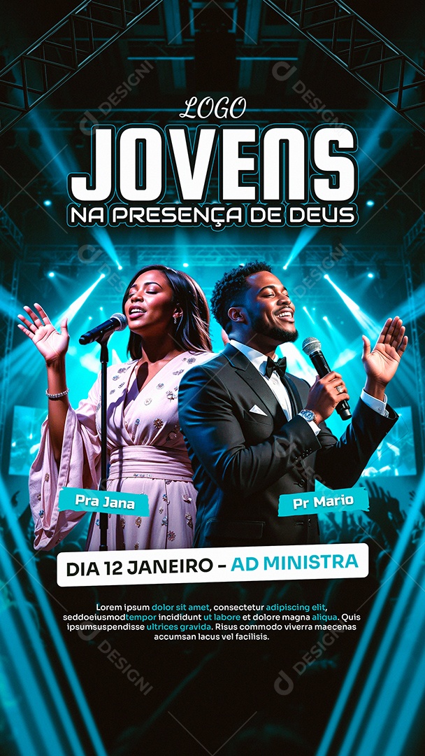 Story Flyer Gospel Jovens Social Media PSD Editável