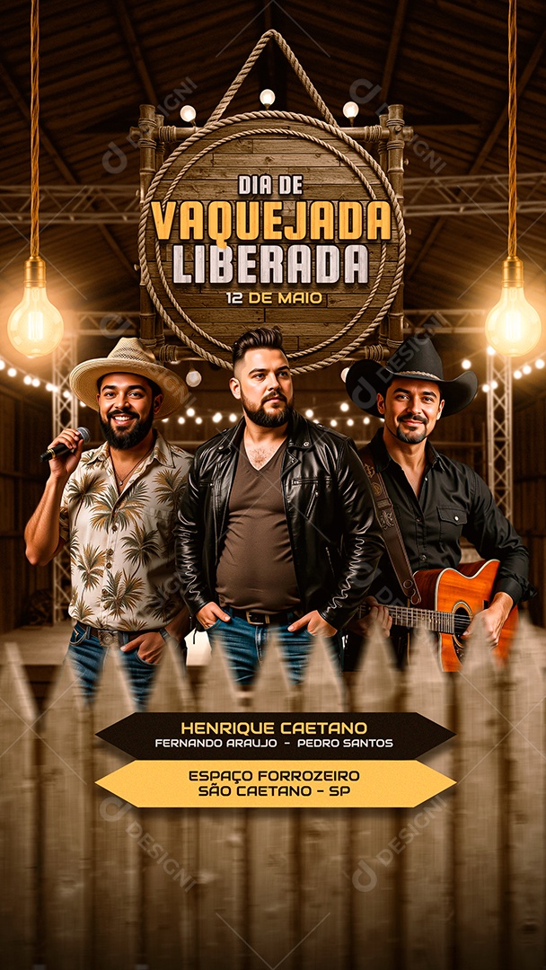 Story Flyer Vaquejada Liberada Social Media PSD Editável